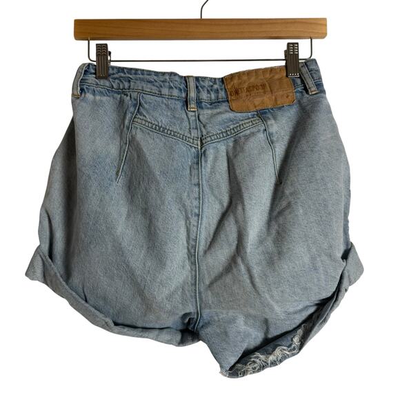 One Teaspoon Streetwalkers High Waist 80s Fit Light Blue Denim Jean Shorts 26 - Picture 8 of 10